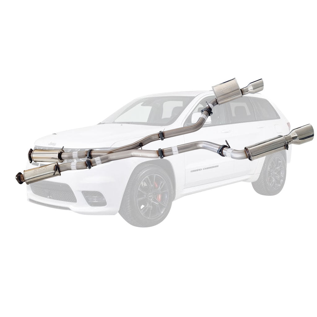 Stainless Steel 3 Inch Exhaust For SRT Jeep Grand Cherokee 6.4 2012 On SS Tips