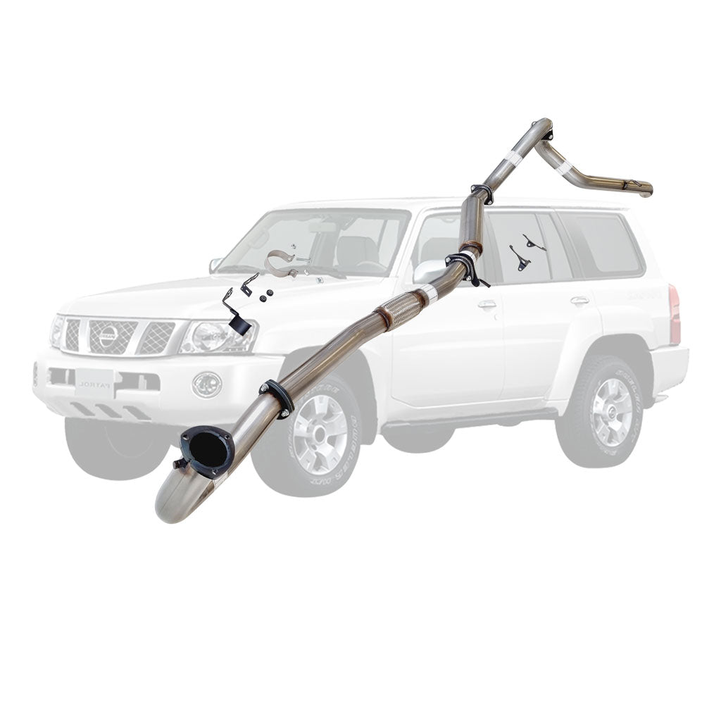 Nissan Patrol Y61 GU TD42 Wagon 3 Inch Dump Pipe Back Exhaust (Does not suit Coil Tower Braces)