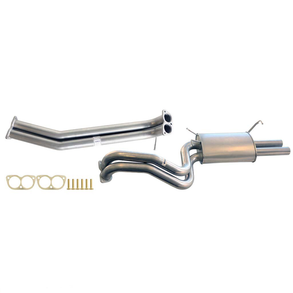 FORD FALCON BA - BF XR6T V8 SEDAN TWIN - TWIN 2 1/2" KIT INC XPIPE DELETE PIPE & EVERFLO MUFFLER