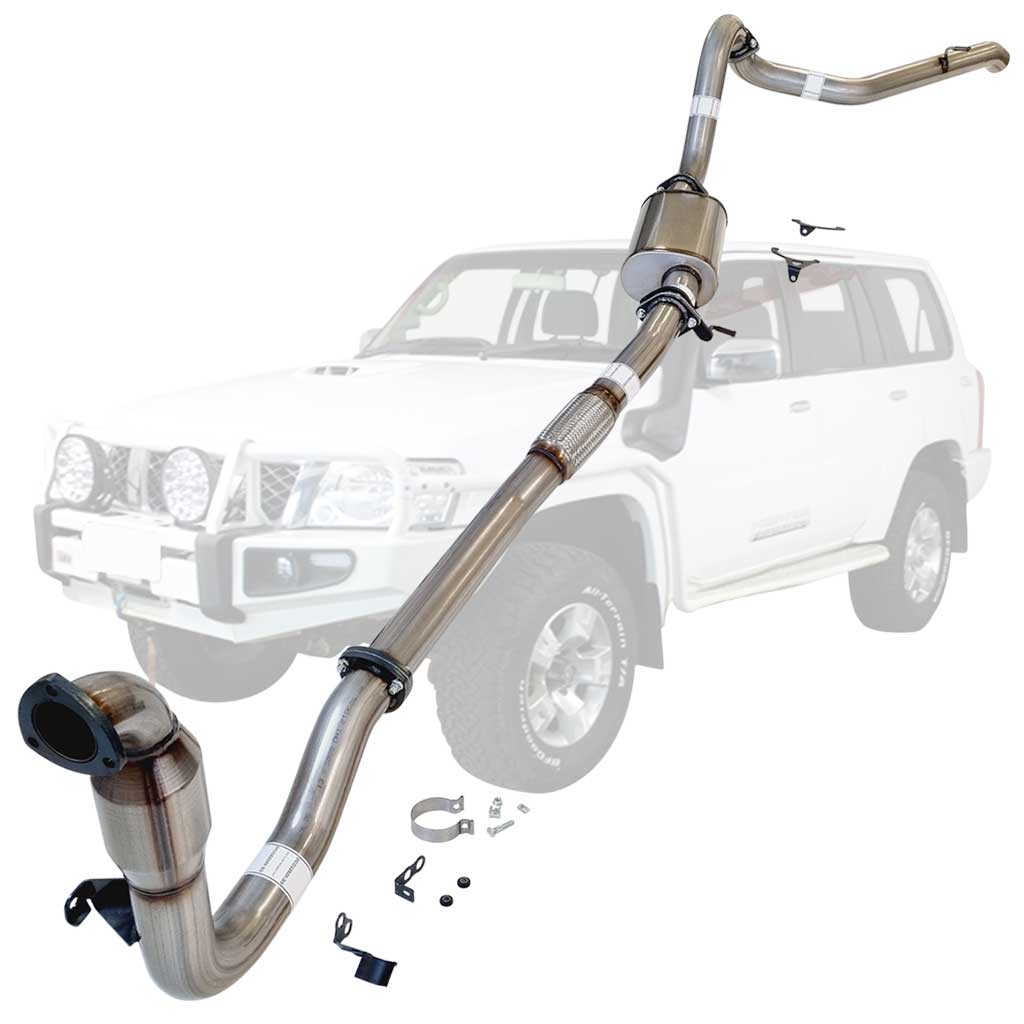 Nissan Patrol Y61 GU 3L ZD30 Wagon 3 Inch Turbo Back Exhaust  2000-2016 (Does not suit Coil Tower Braces)