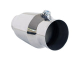 Universal High Flow Performance Catalytic Converter - 2" to 4" 100/200 Cell Round Metallic Core - Bullet Style with Oxy Sensor Provision