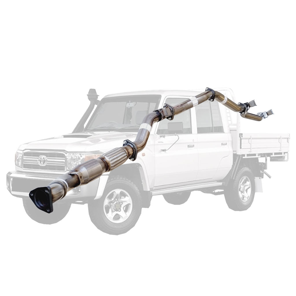 Toyota Landcruiser 79 Series VDJ79R V8 2007 - 10/2016 D Cab Ute 3 Inch Turbo Back Exhaust