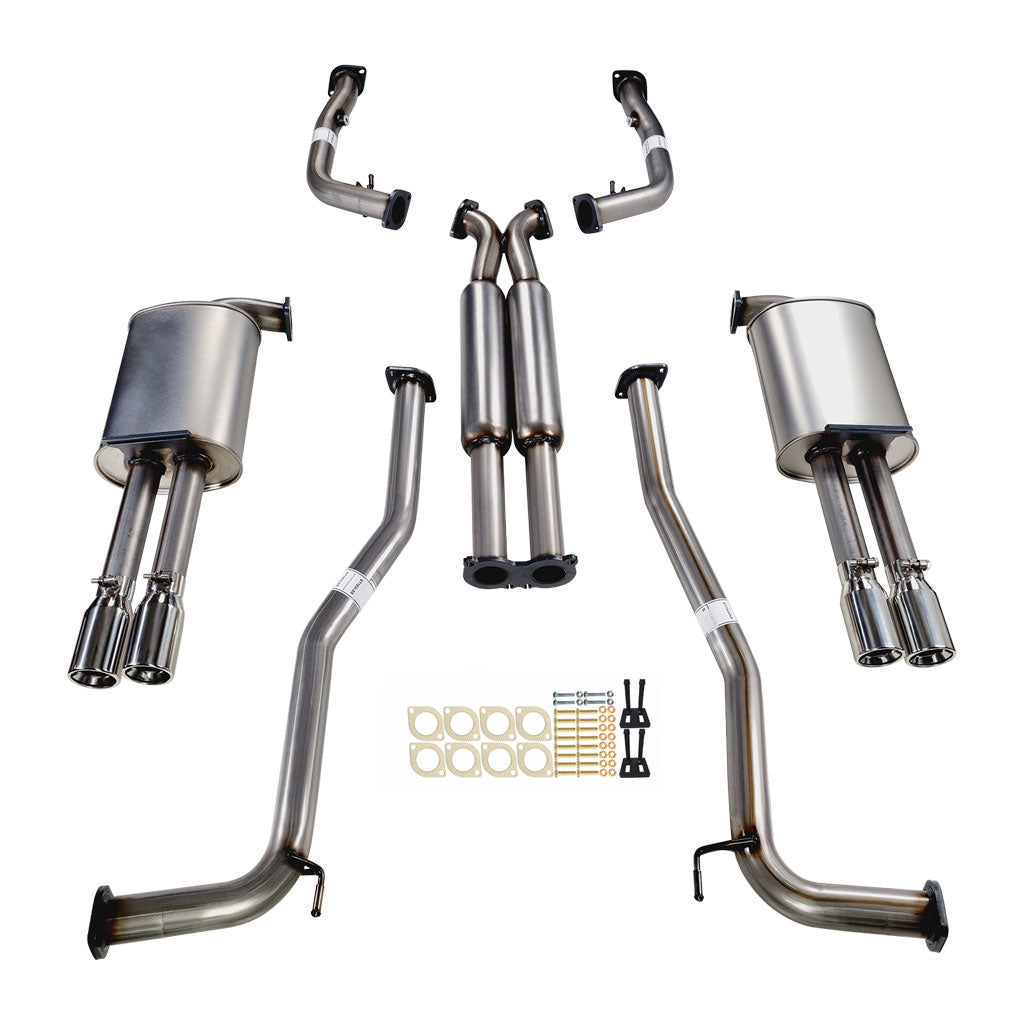 HOLDEN COMMODORE VE, VF V6 V8 UTE STATESMAN WM WN 2.5" KIT WITH 2 x HOTDOG - XPIPE & 4 X SC TIPS - XPS STAINLESS STEEL 409L