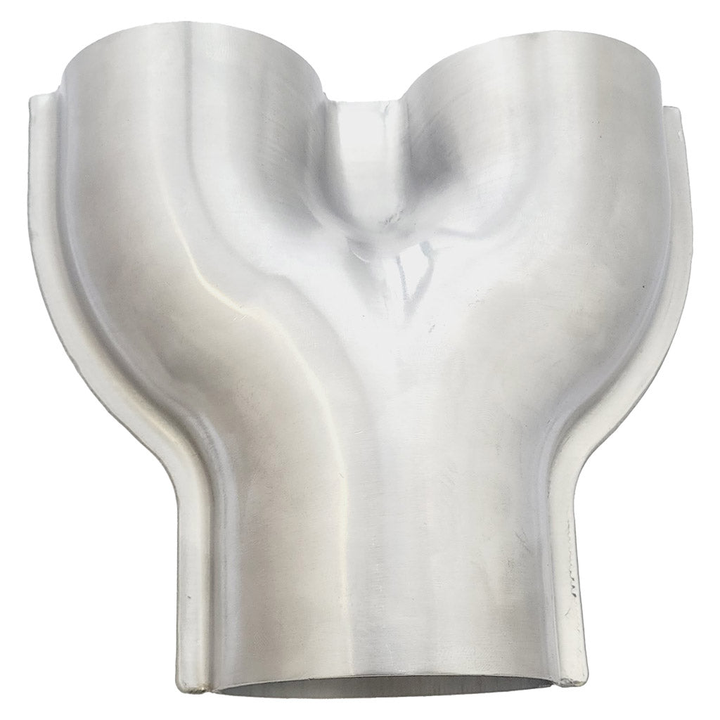 Y-PIPE Pressed Collector - Single 3" (76mm) Dual 2 x 2 1/2" (63mm) Stainless Steel