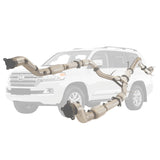 Toyota LandCruiser 200 Series 4.5L (2016-On) Twin 3" to Single 4" Stainless Steel Turbo Back DPF Delete Exhausts