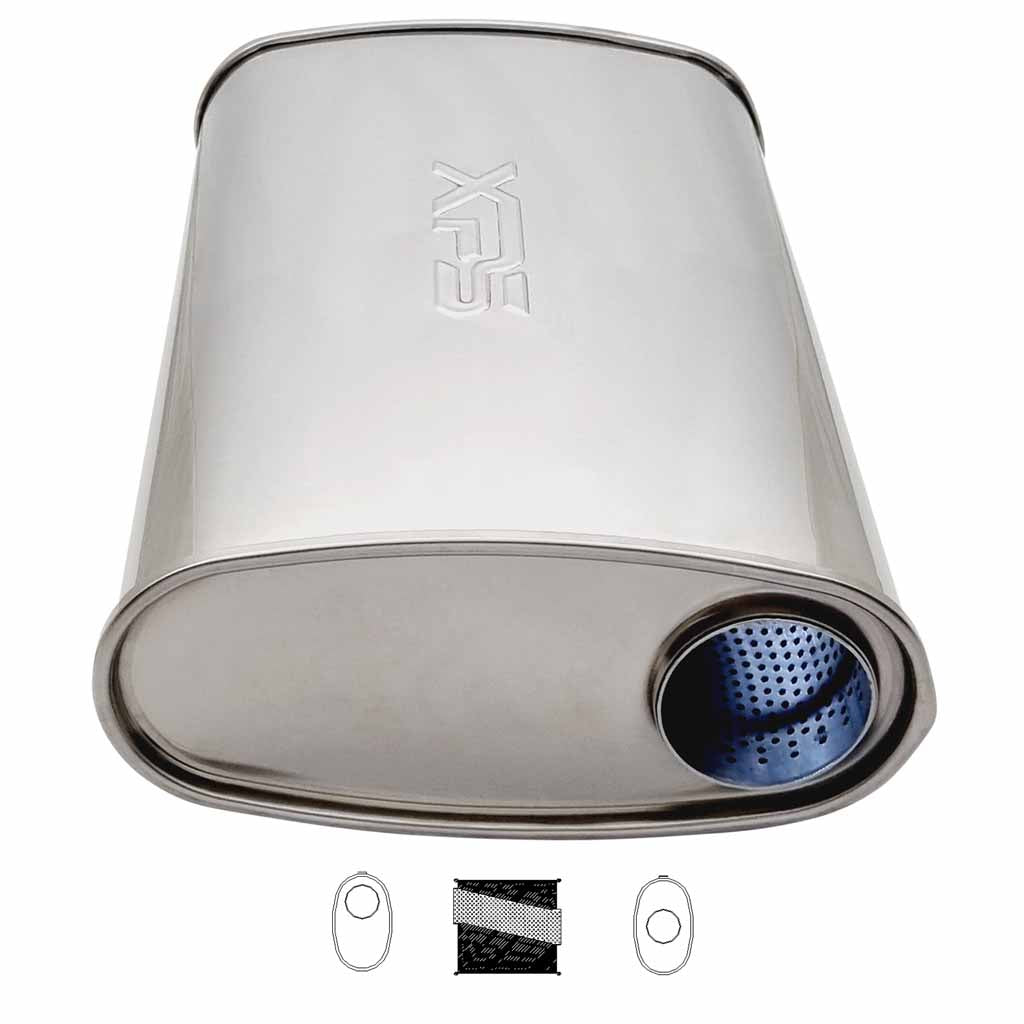 10" x 4" Offset/Centre Configurations Mufflers | Stainless 304 | Select Your Size Length and Internal Options