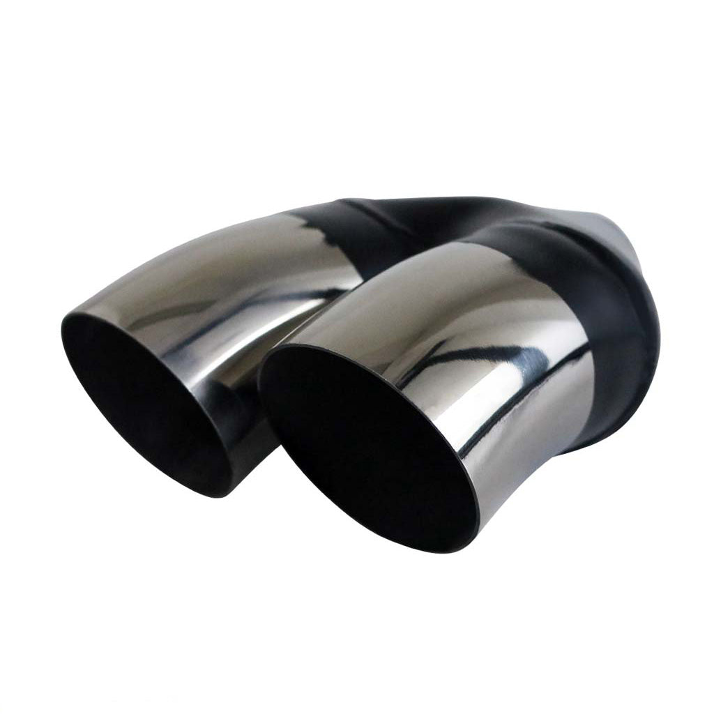 STAINLESS STEEL -DOUBLE DUMPER EXHAUST TIP RHS 2.5'' INLET