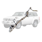 Nissan Patrol Y61 GU TD42 Wagon 3 Inch Turbo Back Exhaust with Stainless Cast Dump Pipe (Does not suit Coil Tower Braces)