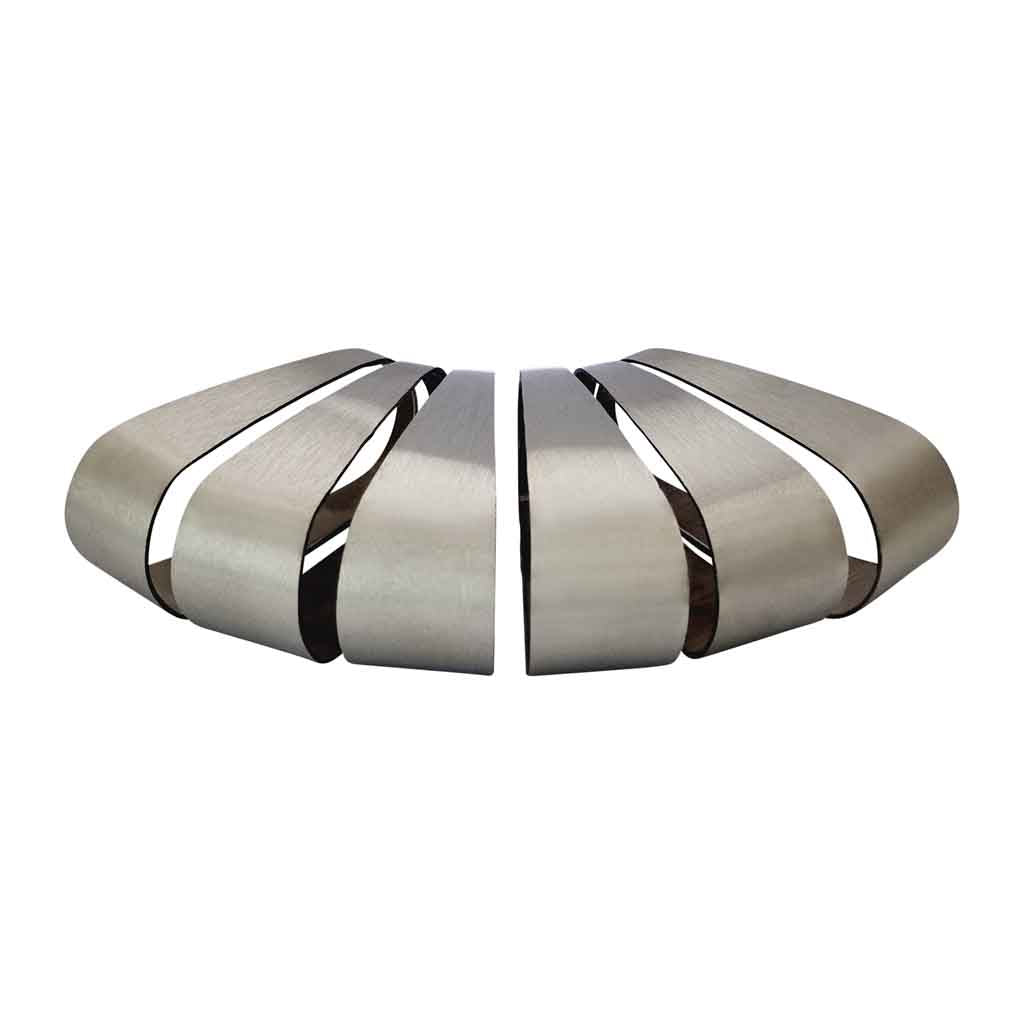 3" (40*96) Horizontal Oval Pie Cuts SS304 Brushed 15° 90