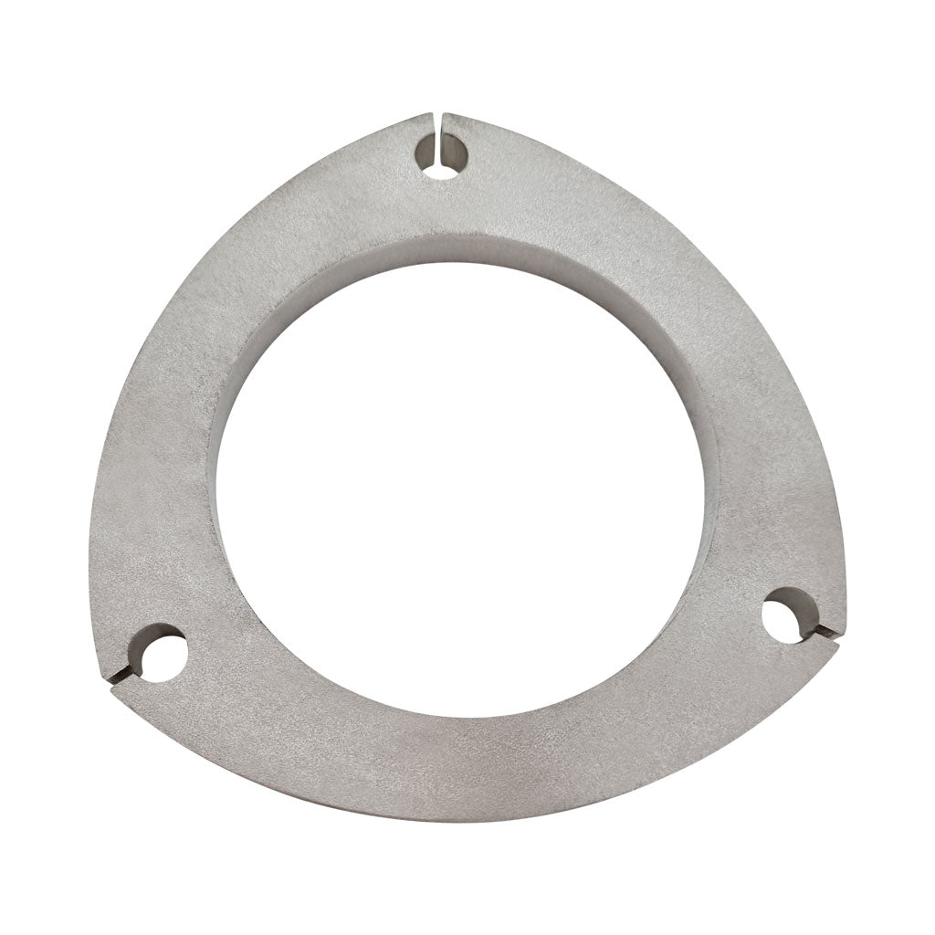 HFP400-350SS Flange Plate Twin 3 Bolt 1 x 4" 102mm DIA  1 x 3 1/2" 89mm DIA Stainless Steel