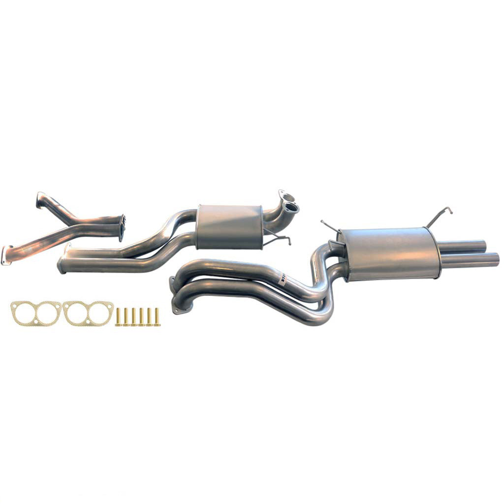 FORD FALCON BA - BF V8 SEDAN TWIN - TWIN 2 1/2" CATBACK KIT INC XPIPE & 2 X EVERFLO MUFFLERS