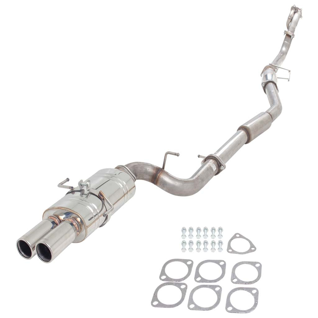 Nissan S14 Polished Oval Muffler with Twin 3" Tips