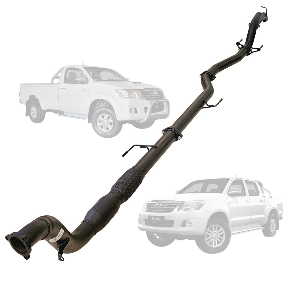 TOYOTA HILUX KUN 3.0L16/26 3.0L 1KD-FTV D4D 2005 - 9/2015 3" TURBO BACK EXHAUST