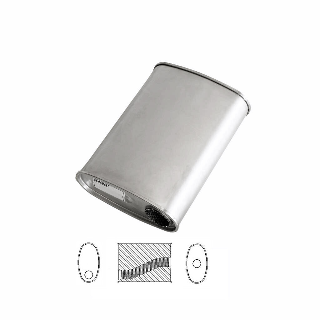 10" x 4" Offset/Centre Configurations Mufflers | Aluminised | Select Your Size Length and Internal Options