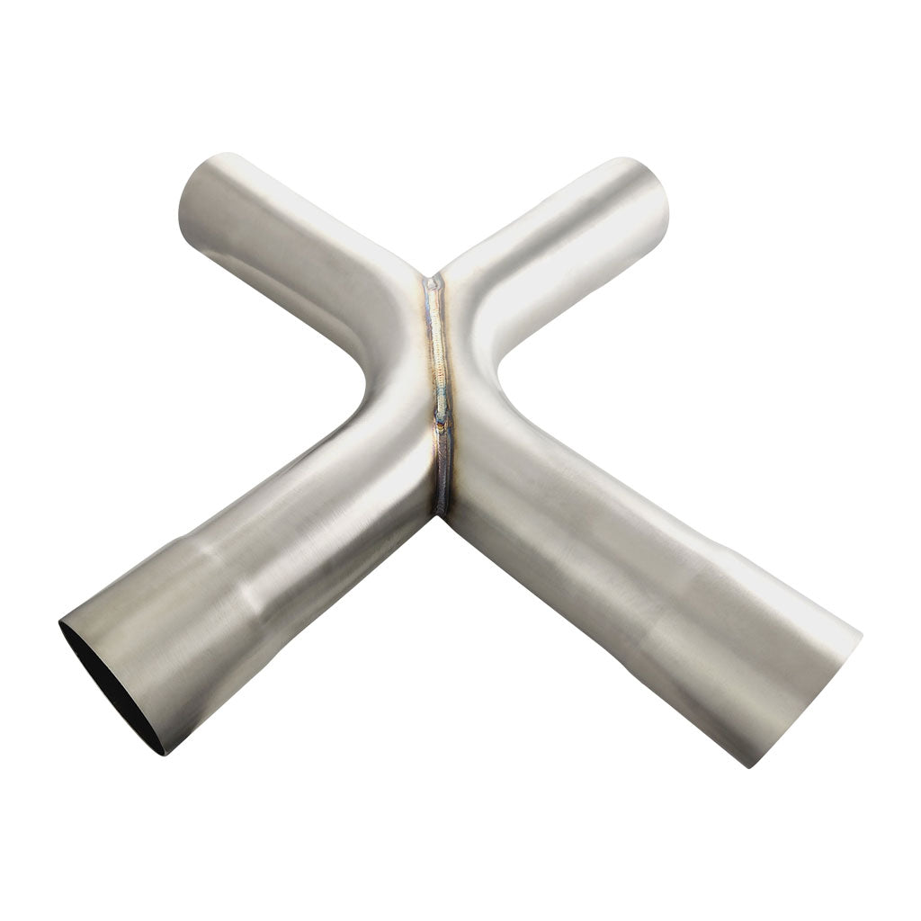 X-Pipe 3.5in. (89mm) OD  Stainless 304 Brushed 90 Degree Bends