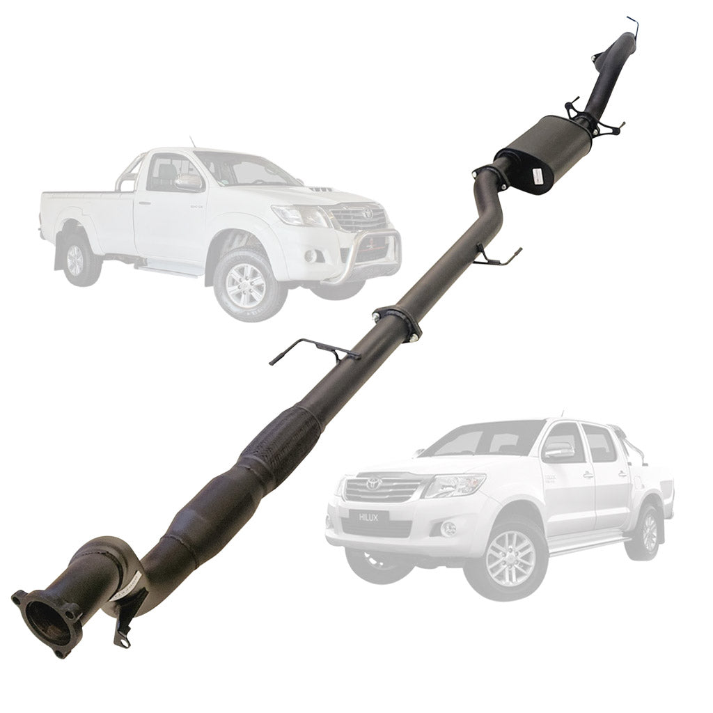 TOYOTA HILUX KUN 3.0L16/26 3.0L 1KD-FTV D4D 2005 - 9/2015 3" TURBO BACK EXHAUST
