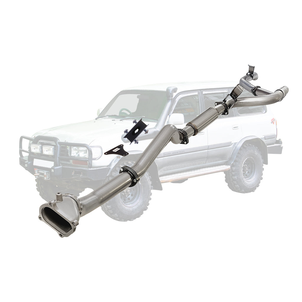 Toyota Landcruiser 80 Series 4.2L 1HD 3 Inch Turbo Back Exhaust with Cast Dump Pipe 1990 - 1998