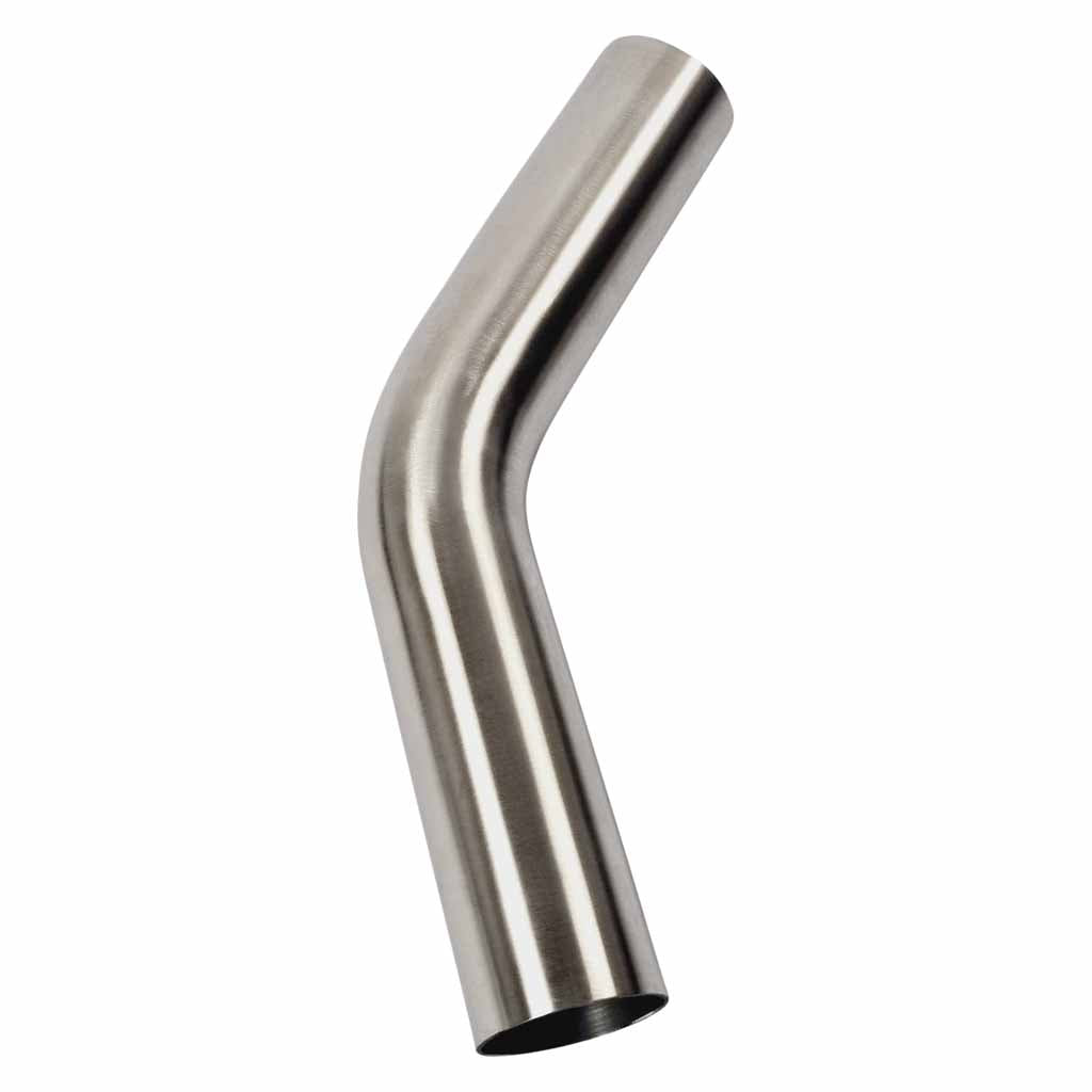 2.25 Inch 45 Degree 1.5D Radius Mandrel Bend Brushed 304 Stainless Steel