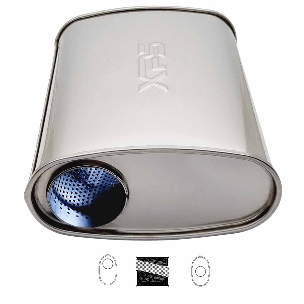 10" x 4" Offset/Centre Configurations Mufflers | Stainless 304 | Select Your Size Length and Internal Options