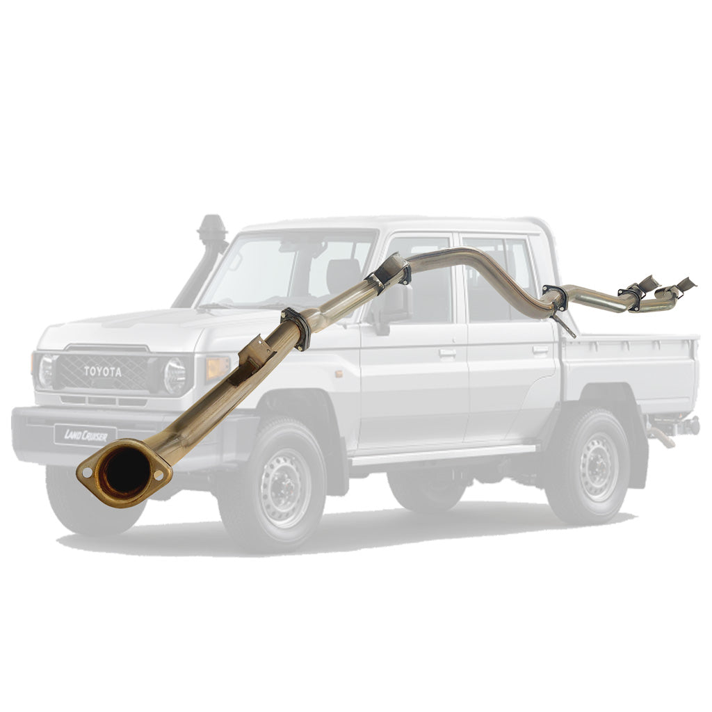 TOYOTA LANDCRUISER 79 SERIES GDJ79 DCAB UTE 2.8L 2023 On 3" STAINLESS #DPF# BACK EXHAUST