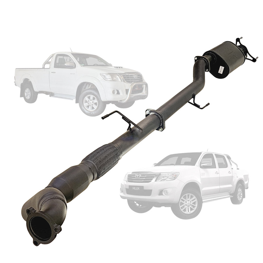 TOYOTA HILUX KUN 3.0L16/26 3.0L 1KD-FTV D4D 2005 - 9/2015 3" TURBO BACK EXHAUST