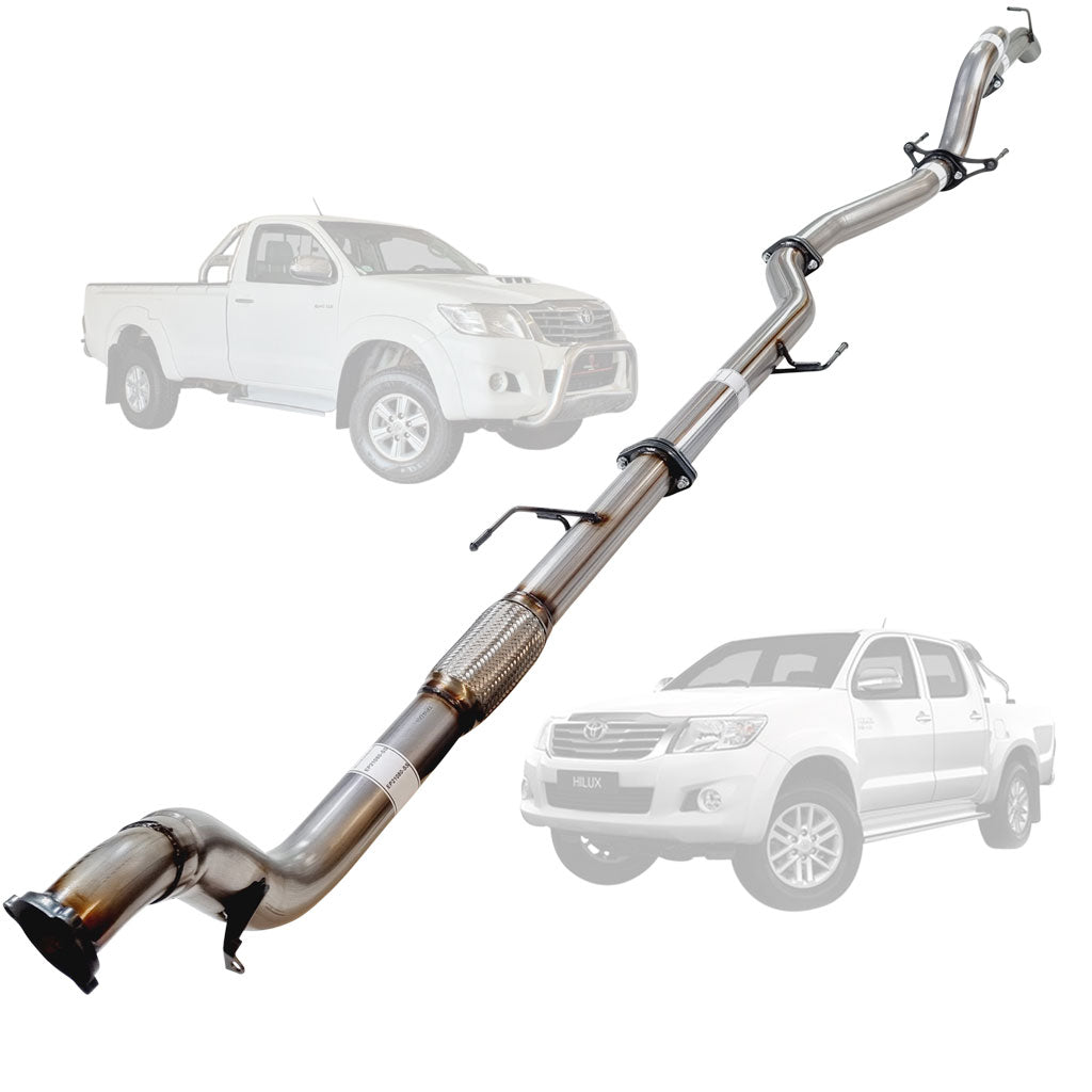 TOYOTA HILUX KUN 3.0L16/26 3.0L 1KD-FTV D4D 2005 - 9/2015 3" TURBO BACK EXHAUST