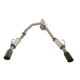 Ram 1500 DT Stainless Steel Exhaust System - Twin 3 Inch Cat Back with 5 Inch Black Chrome Tips for Limited and Laramie